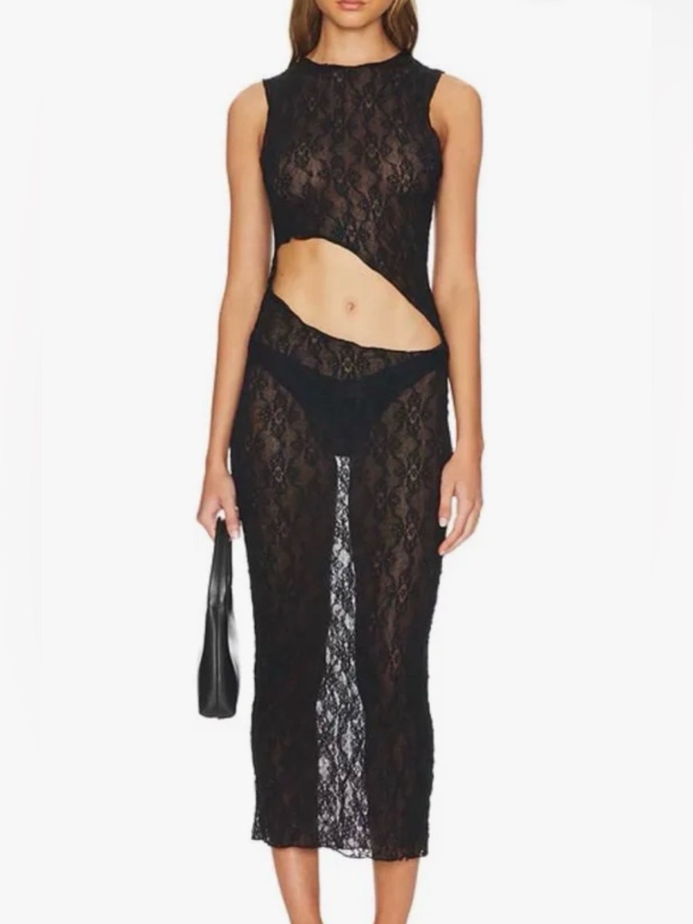 LIONESS Spellbinder Maxi Dress - lace sheer whimsigoth